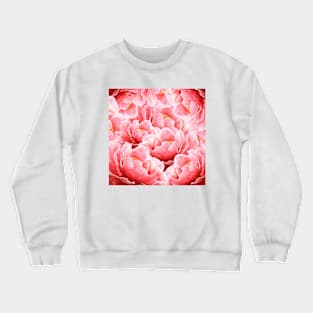 Pink Peony flower Crewneck Sweatshirt